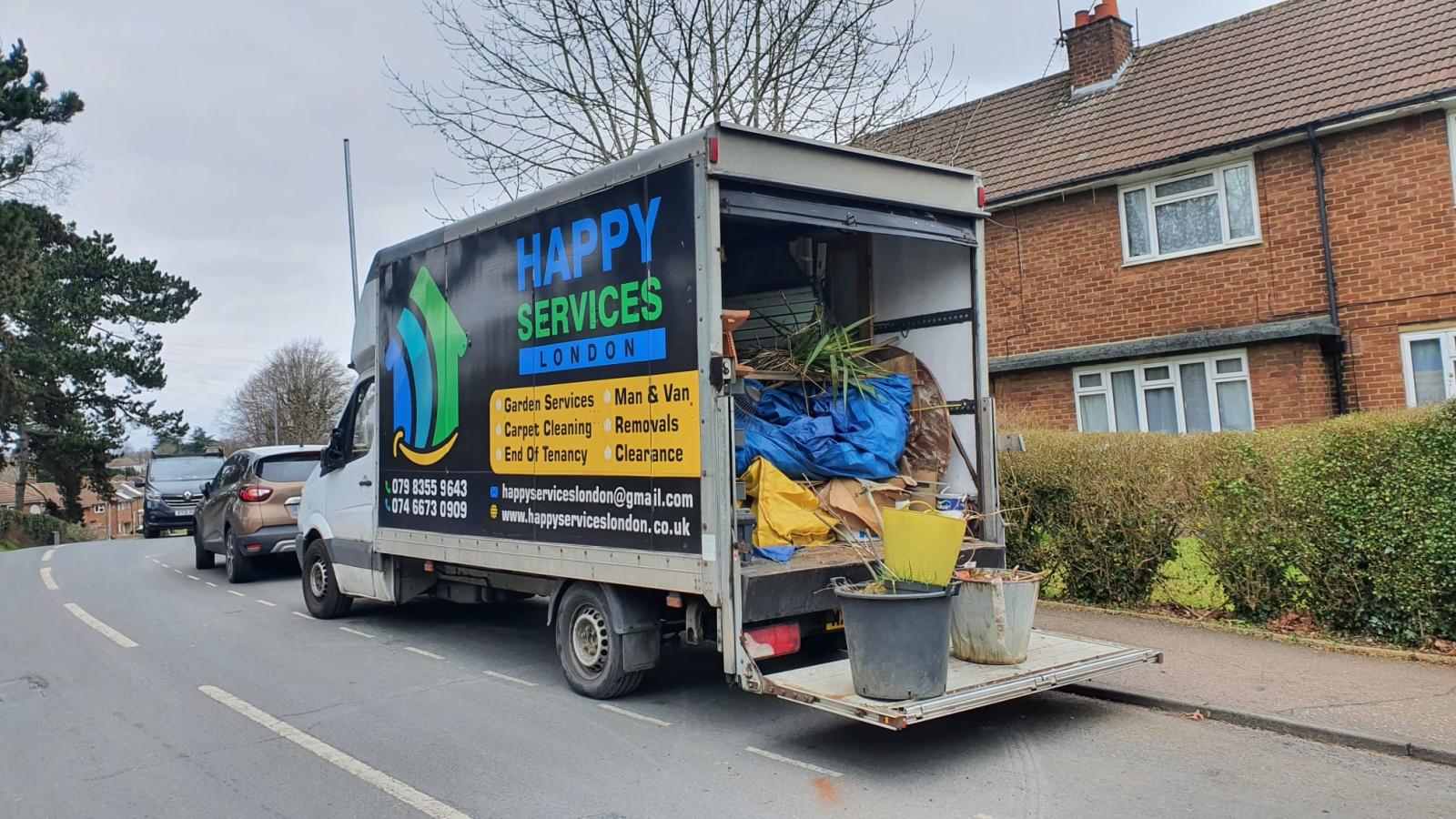 Garage Waste collection by Happy Services London